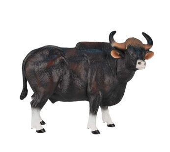 MOJO Gaur Bull Realistic Domesticated Farm Animal Toy Replica Hand Painted Figurine
