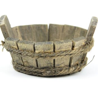 Touch of Nature Mini Fairy Garden Wooden Tub, 1.5″X3″X3″, Wood