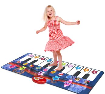 Piano Mat for Kids, 10 Selectable Sounds + Play -Record -Playback -Demo-mode, Heavy Duty M