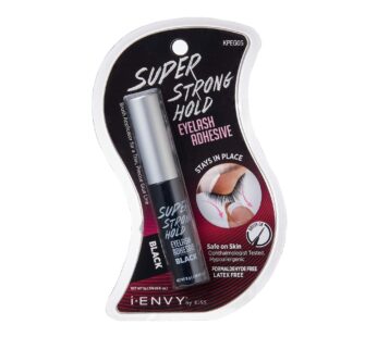 i-Envy by KISS Super Strong Hold Eyelash Adhesive Black KPEG05 Brush On Latex Free 0.18oz