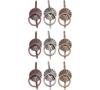 Tim Holtz Idea-ology Ring Fasteners, 9 Brad Fasteners with Fluted Tops and Attached Jump R