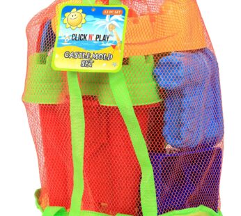 Click N’ Play Toddler Beach Toys for Kids 3-10 – 13 Piece Sand Toys Including Sand Bucket,