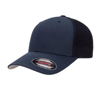 Flexfit Unisex Cotton Twill Fitted Baseball Cap, Navy, One Size