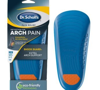 Dr. Scholl’s ARCH Pain Relief Orthotics, Insoles for Men (8-12), 1 Pair Shoe Inserts