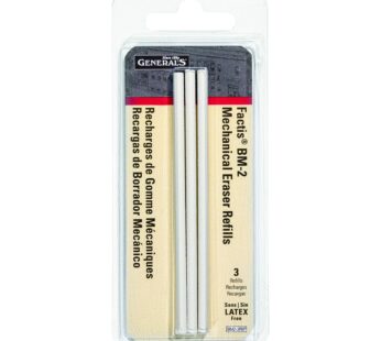 GENERAL PENCIL CO. GPBM2-3RBP Factis Pen Style Eraser Refills 3Pcs Carded, 1-Pack, White