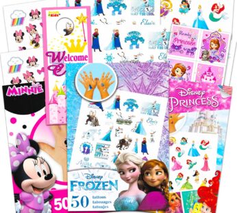 Disney Tattoos Party Favor Set for Girls – 150 Temporary Tattoos Featuring Minnie Mouse, D