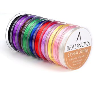 BEADNOVA 1mm Elastic Stretch Crystal String Cord for Jewelry Making Bracelet Beading Threa