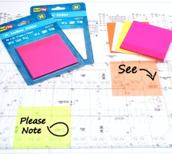 Redi-Tag SeeNote Stickies Transparent Sticky Notes, 50-Pack, 3 x 3 Inches, Neon Orange (23