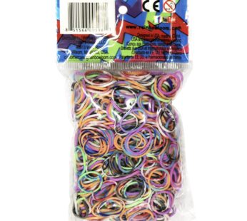 Rainbow Loom  Assorted Tie Dye Rubber Bands with 24 C-Clips (600 Count)