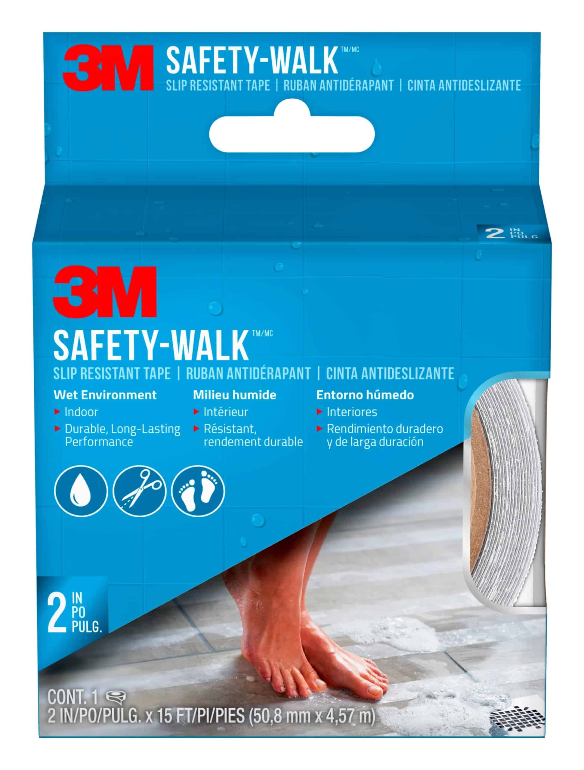 3M Safety-Walk Slip Resistant Tape, 2 in x 15 ft, Anti Slip Clear Tape, Ideal For Slippery - Image 2