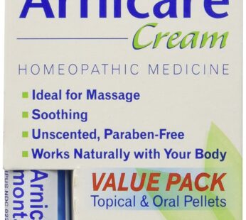 Arnica Cream Value Pack Cream and Arnica 30C Pellets Boiron 2.5 oz + 80 Cream + Pellet