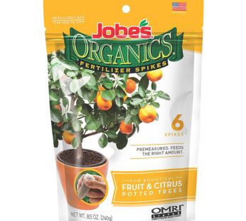 Jobe s Organics Garden Fertilizer Spikes, Easy Plant Care Fertilizer for Fruit and Citrus
