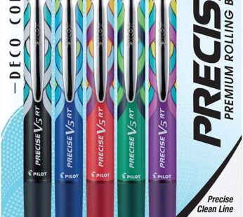 Pilot, Precise V5 RT Deco Collection Refillable & Retractable Liquid Ink Rolling Ball Pens