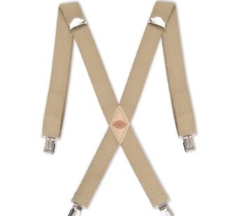 Dickies Men’s 1-1/4 Solid Straight Clip Suspender, Beige, One Size