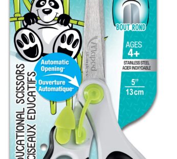 Maped Helix USA Koopy Spring-Assisted Educational Scissors, Kids, 5 Inch, Blunt Tip, Right