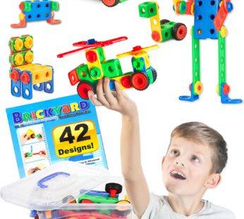 Brickyard Building Blocks STEM Toys – Educational Building Toys for Kids Ages 4-8 with 101