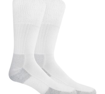 Dr. Scholl’s Men’s Advanced Relief Blister Guard Crew Socks, White, Shoe Size: 13-15