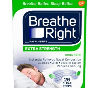 Breathe Right Nasal Strips to Stop Snoring, Extra Clear, 26 Count