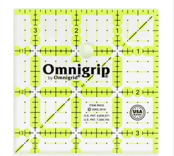 Omnigrid Omnigrip Ruler, 3-?” x 3-?”, Green
