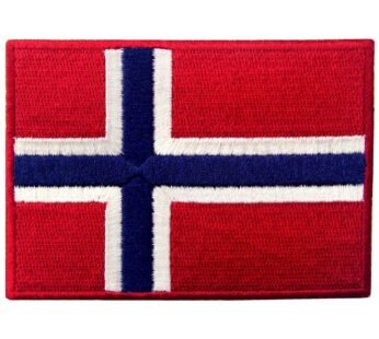Norway Flag Embroidered Emblem Norwegian National Iron On Sew On Patch