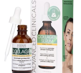 Advanced Clinicals Collagen Serum For Face | Collagen Face Serum For Skin Tightening Helps
