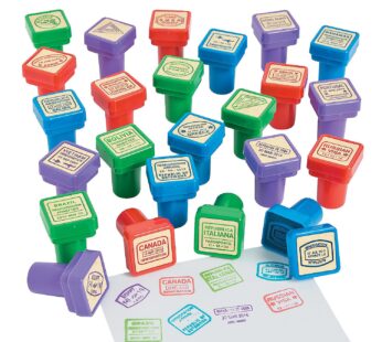 Fun Express Passport Stampers – 24 Pieces – Educational and Learning Activities for Kids