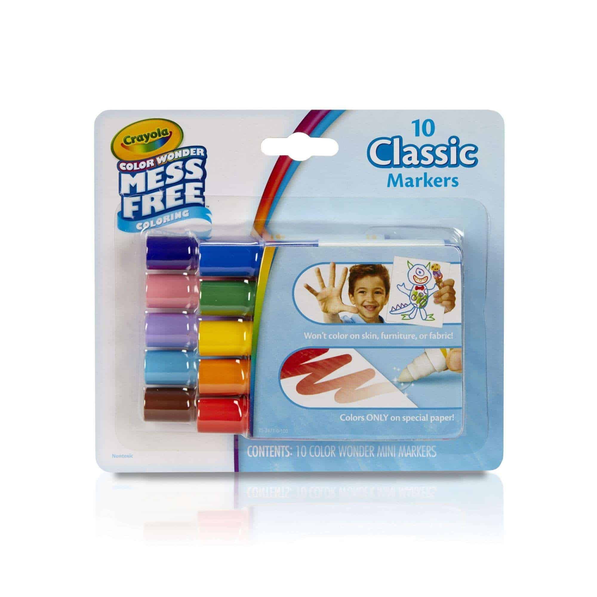 Crayola Color Wonder Markers, Mess Free Coloring, 10 Count, Gift for Kids, Age 3, 4, 5, 6