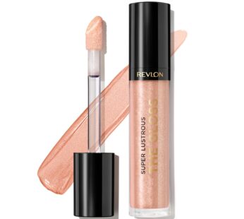 Revlon Lip Gloss, Super Lustrous The Gloss, Non-Sticky, High Shine Finish, 255 Sandstorm