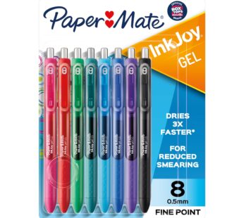 Paper Mate InkJoy Fine Point Assorted Gel Pens, Enjoy Smudge-Free Writing with Quick Dry I