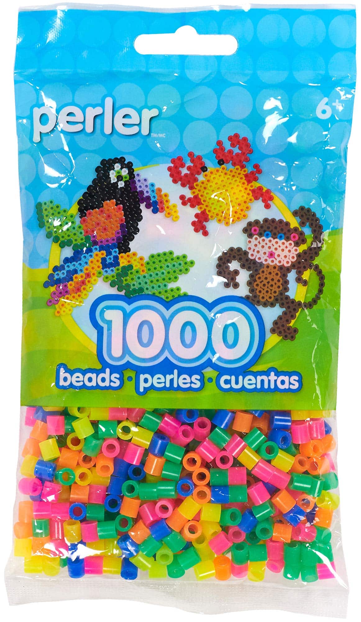Perler Beads 80-15186 Neon Mix 1000 Beads, Small