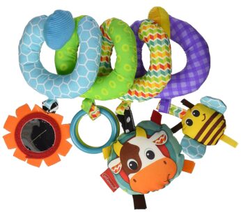 Infantino Stretch & Spiral Activity Toy – Textured Play Activity Toy for Sensory Explorati