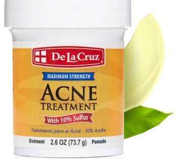 De La Cruz Sulfur Ointment – Cystic Acne Treatment for Face and Body – Daily 10 Min Spot T