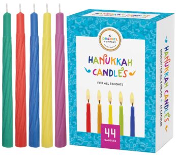 The Dreidel Company Menorah Candles Chanukah Candles 44 Colorful Hanukkah Candles for All