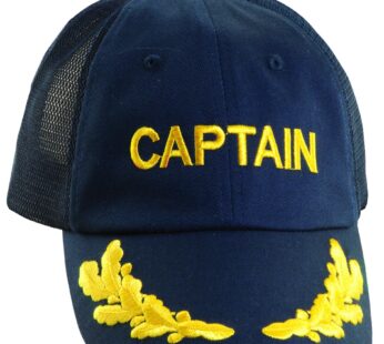 Dorfman Pacific Co. Men’s Mesh Back Captain Cap, Navy, One Size