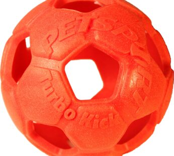 PetSport 4″ Turbo Kick Soccer Ball Dog Toy | Vanilla Scented Super Durable TPR Rubber | Ul