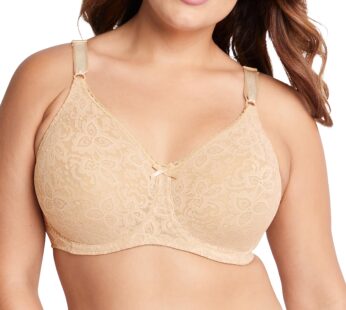 Bali Women’s Lace and Smooth Underwire Bra, Nude,38DD