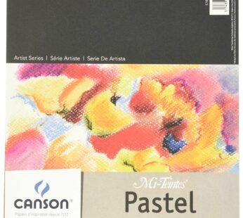 Canson Artist Series Mi-Teintes Pastel Paper, White, Wirebound Pad, 9×12 inches, 16 Sheets