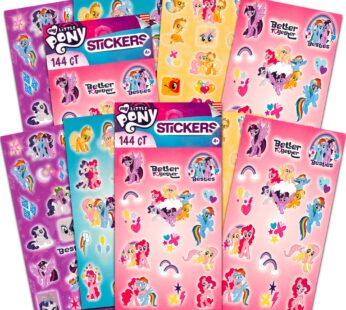 My Little Pony Stickers Party Favors 16 Sheets Over 380 Stickers Plus 2 Separately License