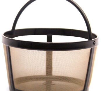 THE ORIGINAL GOLDTONE BRAND Reusable Basket-style 4-8 Cup Coffee Filter with Handle.