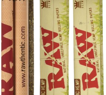Raw King Size Organic Deal – King Size Slim Organic Rolling Papers, 110mm Rolling Machine
