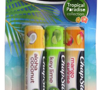 Chapstick Tropical Paradise Collection Lip Care Size .15 Ounce, 3 Sticks