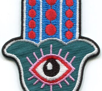 Hamsa Hand Evil Eye Amulet Embroidered Applique Iron-on Patch Size Small S-1439