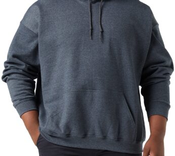 Gildan Adult Fleece Hoodie Sweatshirt, Style G18500, Multipack, Dark Heather (1-Pack), 3X-