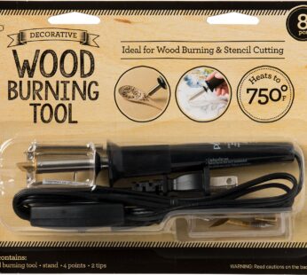 Plaid wood burning and stencil cutting tool,