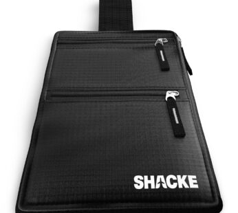 Shacke Hidden Travel Belt Wallet w/RFID Blocker (Black with Black Strap)