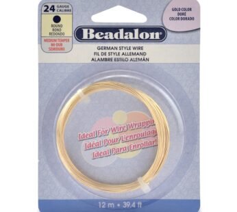 German Style Wire-Gold Round – 24 Gauge, 37.4′