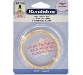 German Style Wire-Gold Round – 26 Gauge, 65.6′