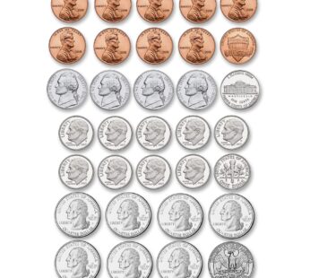 Ashley-10067 US Coin Money Set Die-Cut Magnets, Multi