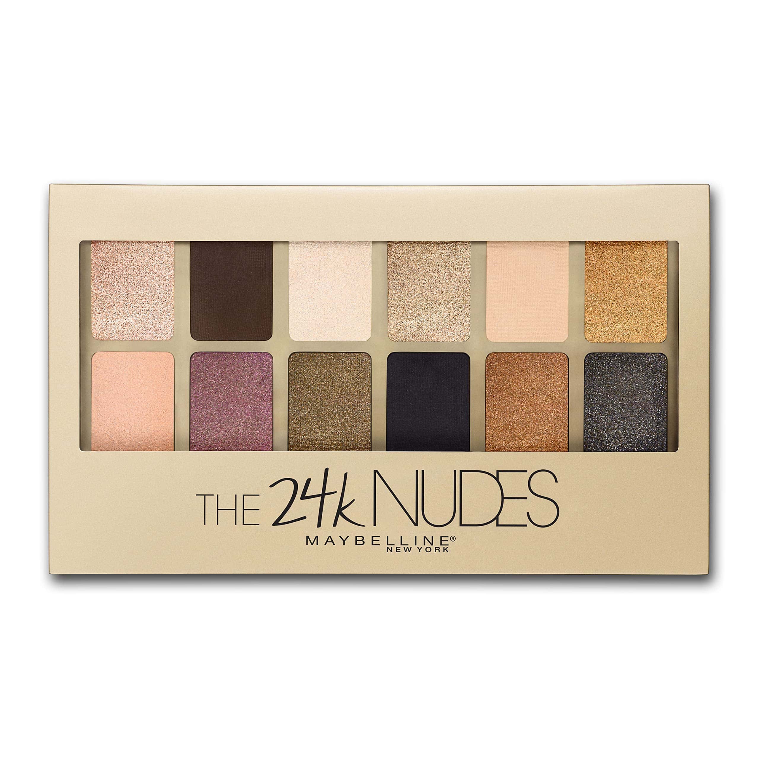 Maybelline The 24K Nudes Gold Eyeshadow Palette Makeup, 12 Pigmented Matte & Shimmer Shade