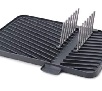 Joseph Joseph Flip-Up Drain Board with Foldable Dish Rack, One-size, Gray